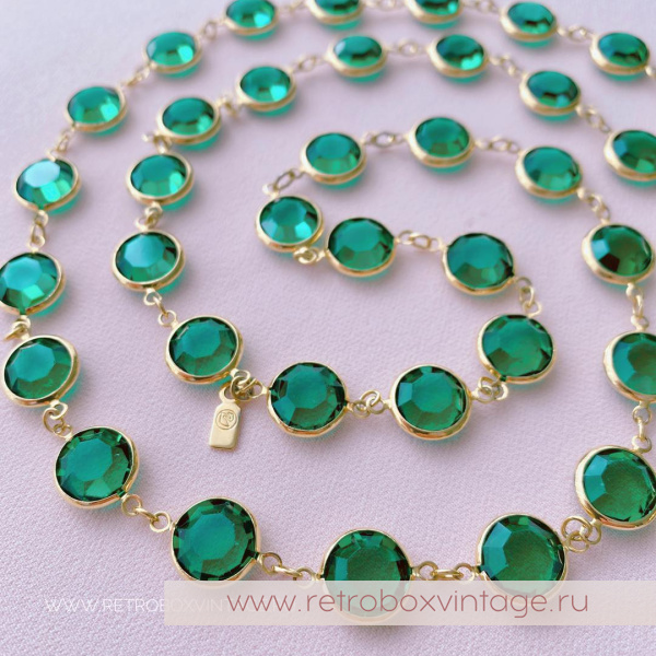 SWAROVSKI Нить безелей «Изумрудная мечта»