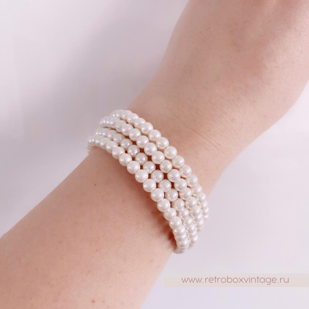 CAROLEE Браслет-спираль "Жемчужная грация"