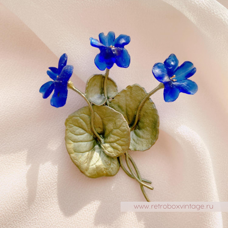 MICHAEL MICHAUD Брошь "Дикие фиалки"