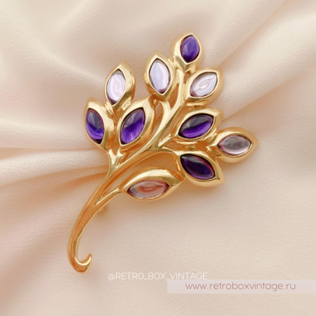 TRIFARI Брошь «Фиолетовая веточка»