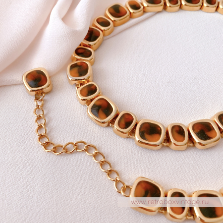 ANNE KLEIN Ожерелье "Тайны странствий» черепаховое