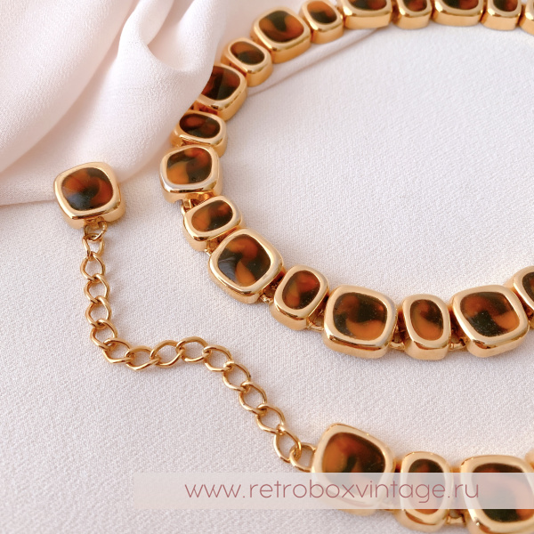 ANNE KLEIN Ожерелье "Тайны странствий» черепаховое