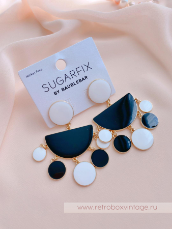 SUGARFIX by BaubleBar Серьги «Черно-белое кино»