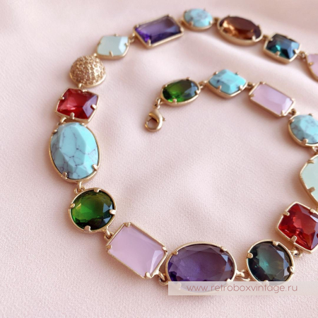 CAROLEE Ожерелье «Морские камушки-самоцветы»