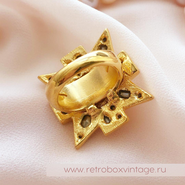 KJL / KENNETH J LANE Кольцо «Мальтийский жемчужный крест»