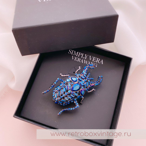 VERA WANG Брошь «Кристальный жук»