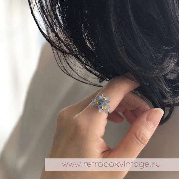 MICHAEL MICHAUD Кольцо "Три голубых незабудки"