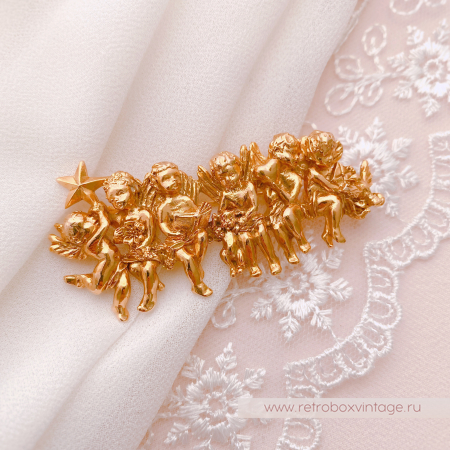 EDGAR BEREBI Брошь «Ангелы любви: золото»