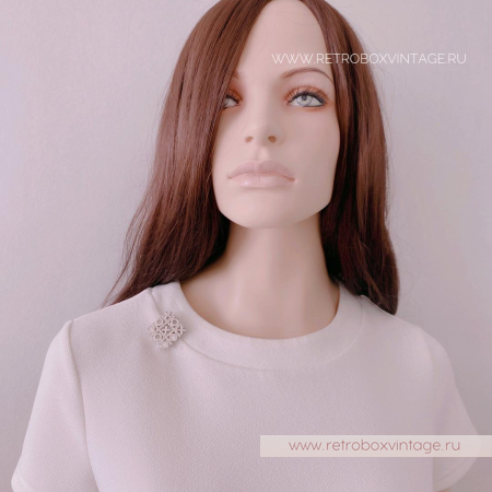 SWAROVSKI Брошь «Крестики-нолики: серебро»