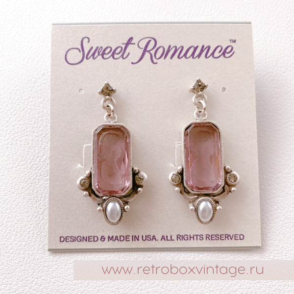 SWEET ROMANCE Серьги «Богиня с инталией и жемчужиной: аметист в серебре» SWEET ROMANCE Серьги «Богиня с инталией и жемчужиной: аметист в серебре»