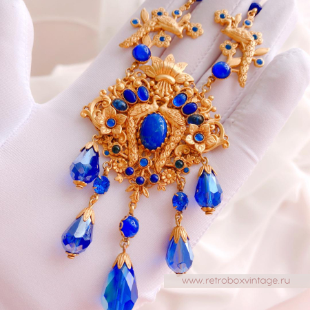 ASKEW LONDON Комплект «Синие павлины»