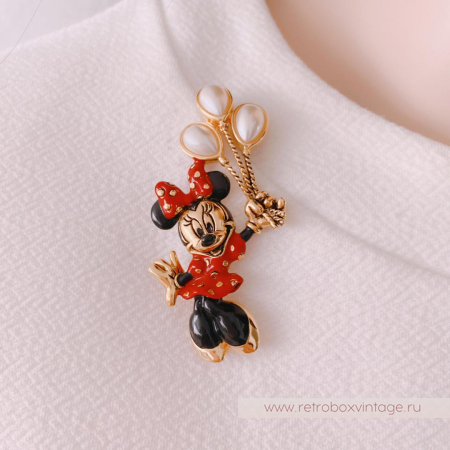 NAPIER / DISNEY Брошь «Минни Маус с шарами»