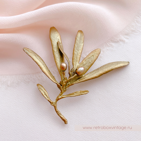 MICHAEL MICHAUD Брошь "Веточка молодой оливы"