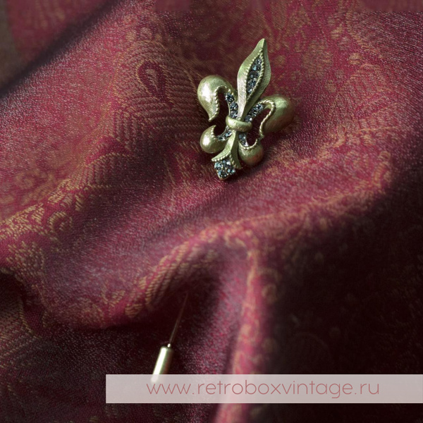 SWEET ROMANCE Брошь-стик «Флер де лис — королевская лилия: бронза»