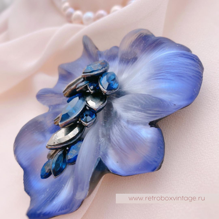 ALEXIS BITTAR Брошь «Заснеженная космическая фиалка бант»