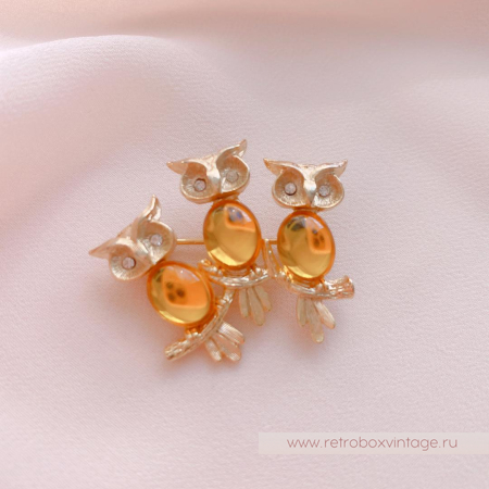 JJ/JONET JEWELRY Брошь «Солнечные совушки» JJ/JONET JEWELRY Брошь «Солнечные совушки»