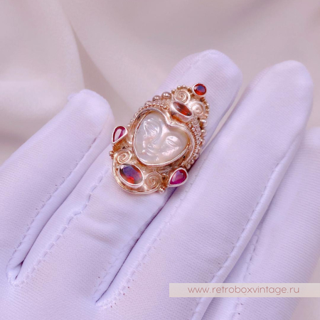 SAJEN Кольцо «Перламутровая богиня» стерлинг 925
