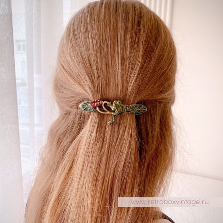 SWEET ROMANCE Заколка-автомат «Лягушка на кувшинке"