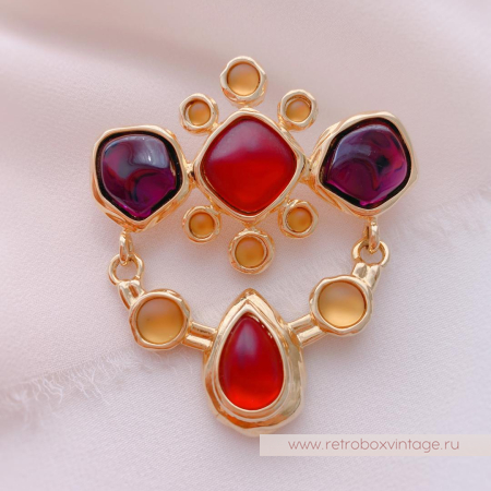 MONET / YVES SAINT LAURENT Брошь «Мармель-шатлен»