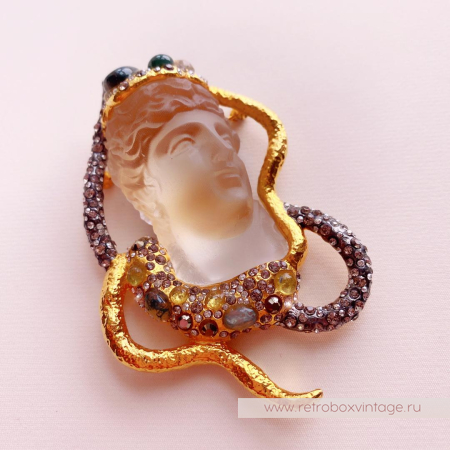 ALEXIS BITTAR Брошь «Медуза камея»