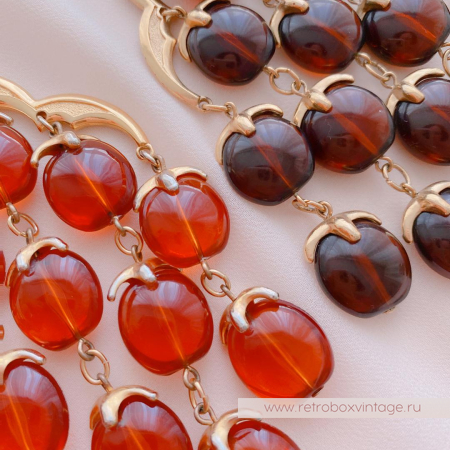 TRIFARI Комплект «Водопад: чайный в золоте»