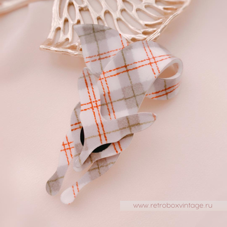 LEA STEIN Брошь «Лиса в клеточку: шотландка»