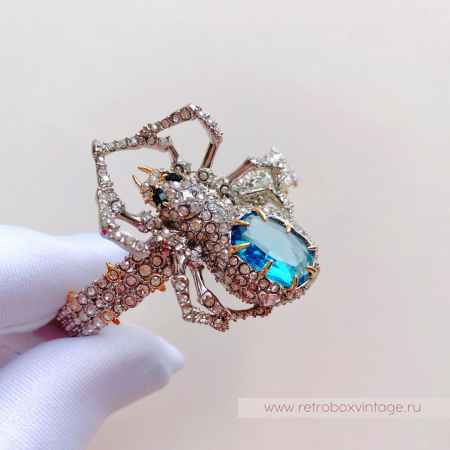 ALEXIS BITTAR Браслет «Голубой кристальный паучок»