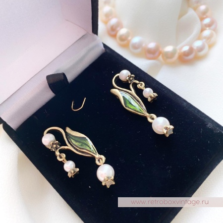 SWEET ROMANCE Серьги-гвоздики «Жемчужные ландыши» (архив)