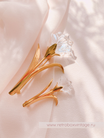 SWAROVSKI Брошь "Хрустальная лилия" Коллекция Crystal Memories