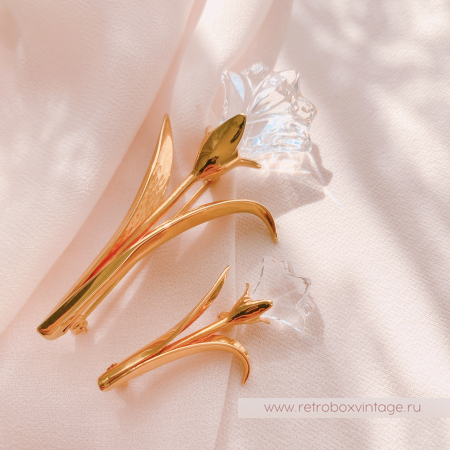 SWAROVSKI Брошь "Хрустальная лилия" Коллекция Crystal Memories