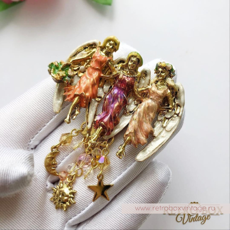 KIRKS FOLLY Брошь «Вера, Надежда, Любовь» три сестры, три ангела