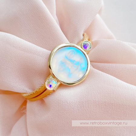 KIRKS FOLLY Браслет «Лунный свет: светлая в золоте на кожаном ремешке»