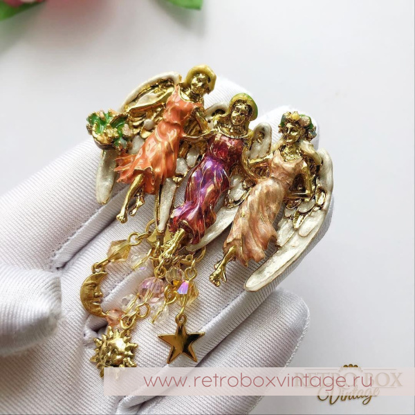 KIRKS FOLLY Брошь «Вера, Надежда, Любовь» три сестры, три ангела