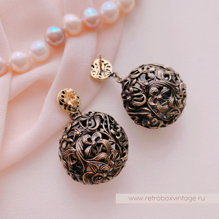 FIORE DI FIRENZE Серьги «Ирисы шары»