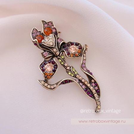 HEIDI DAUS Брошь «Кристальный ирис»