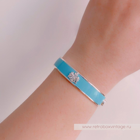 LAUREN RALPH LAUREN Браслет обод «Бирюза с гербом узкий»