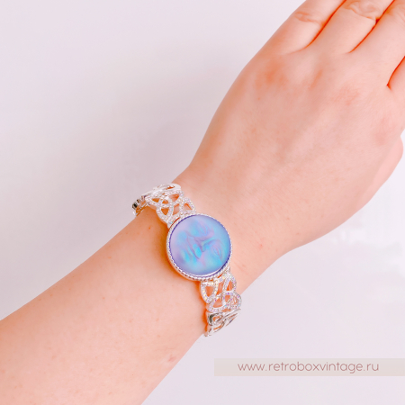 KIRKS FOLLY Браслет-стрейч "Кельтская луна: лаванда в серебре"