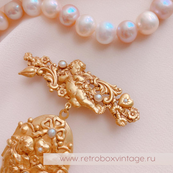 ASKEW LONDON Брошь-локет «Ангелочки» ASKEW LONDON Брошь-локет «Ангелочки»