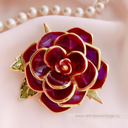 JOAN RIVERS Брошь «Роза-королева цветов»