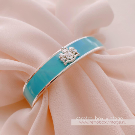 LAUREN RALPH LAUREN Браслет обод «Бирюза с гербом узкий»