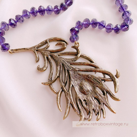 HEIDI DAUS Ожерелье «Перо синей птицы» павлин HEIDI DAUS Ожерелье «Перо синей птицы» павлин