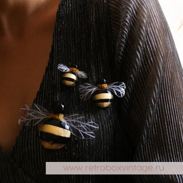 CILEA PARIS Брошь "Золотой шмель: большой» /  Коллекция "Пчелы"