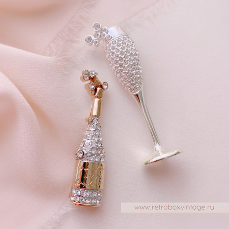 CAROLEE Брошь «Бутылка игристого шампанского»