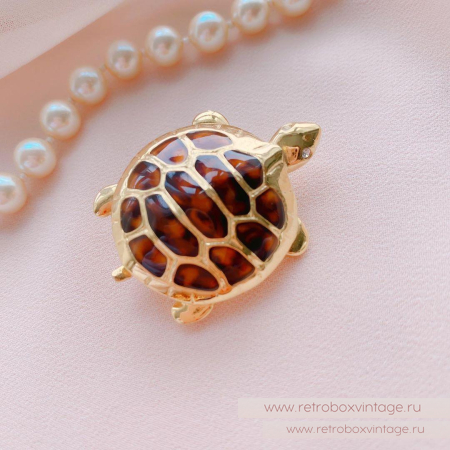 ANNE KLEIN Брошь «Маленькая черепаха»