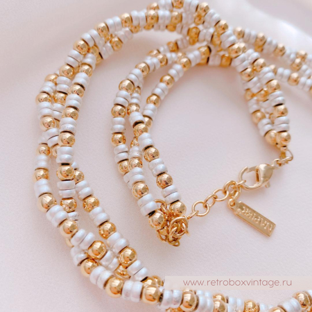 NAPIER Ожерелье-бусы «Очарование в три ряда»