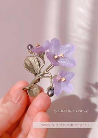 MICHAEL MICHAUD Серьги-пусеты «Нежные фиалки» коллекция African violet