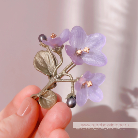 MICHAEL MICHAUD Серьги-пусеты «Нежные фиалки» коллекция African violet