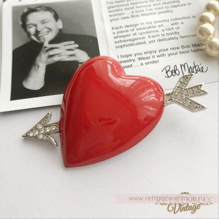 Брошь «Дела сердечные» bob mackie