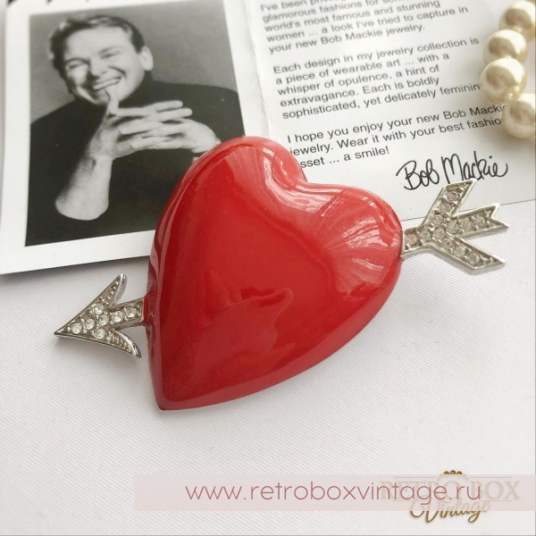 Брошь «Дела сердечные» bob mackie
