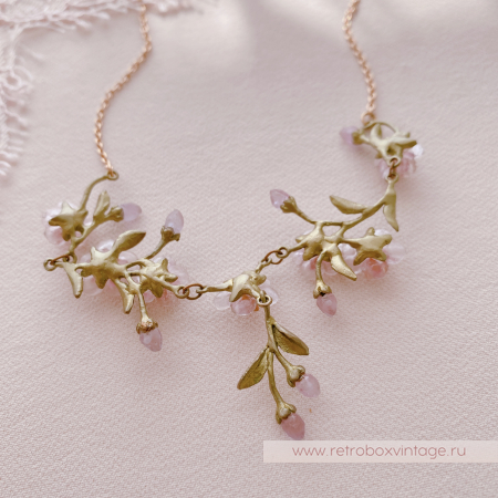 MICHAEL MICHAUD Колье «Нежная весна: цветение персика»